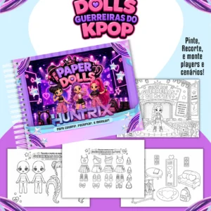 Arquivo Digital LIVRO DE COLORIR GUERREIRAS DO KPOP 01