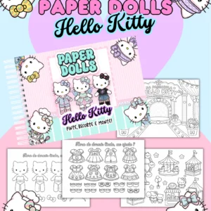 Arquivo Digital LIVRO DE COLORIR HELLO KITTY 04